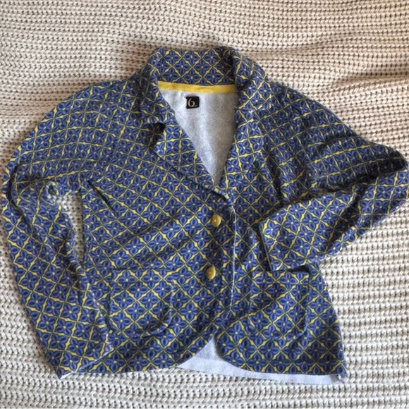 Vintage 6 by Six Cotton Knit Blazer Sz S - Picture 1 of 8